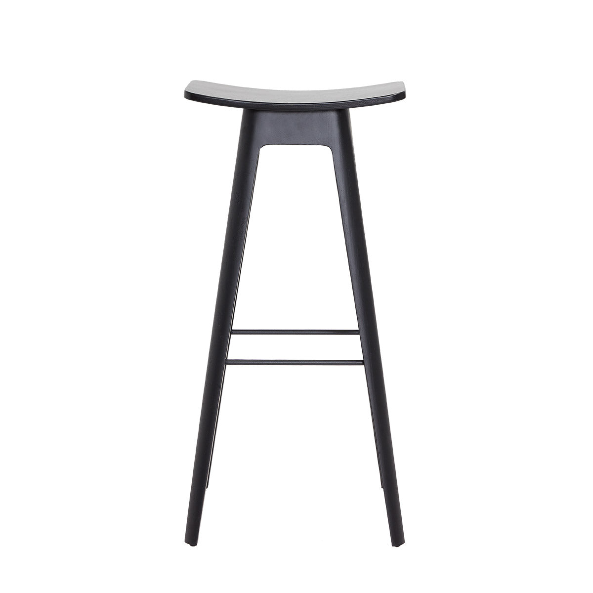 Andersen Furniture - HC1 barstol - sæde i sort finér - understel i sort - H80 cm - Andersen Furniture - DesignGaragen.dk