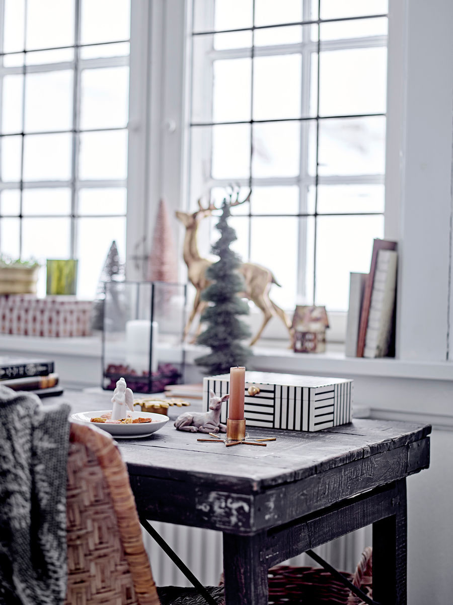 Bloomingville Filula Fyrfadsstage, Sort, Glas - Bloomingville - DesignGaragen.dk