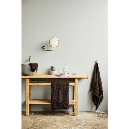 Nordal ARIES bath towel in linen - 80x150 cm - brown
