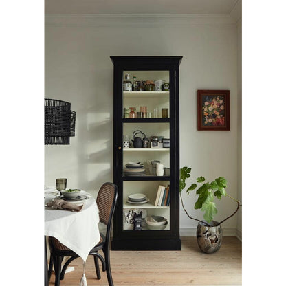 Nordal CLASSIC display cabinet in wood - 212x84 - black/white