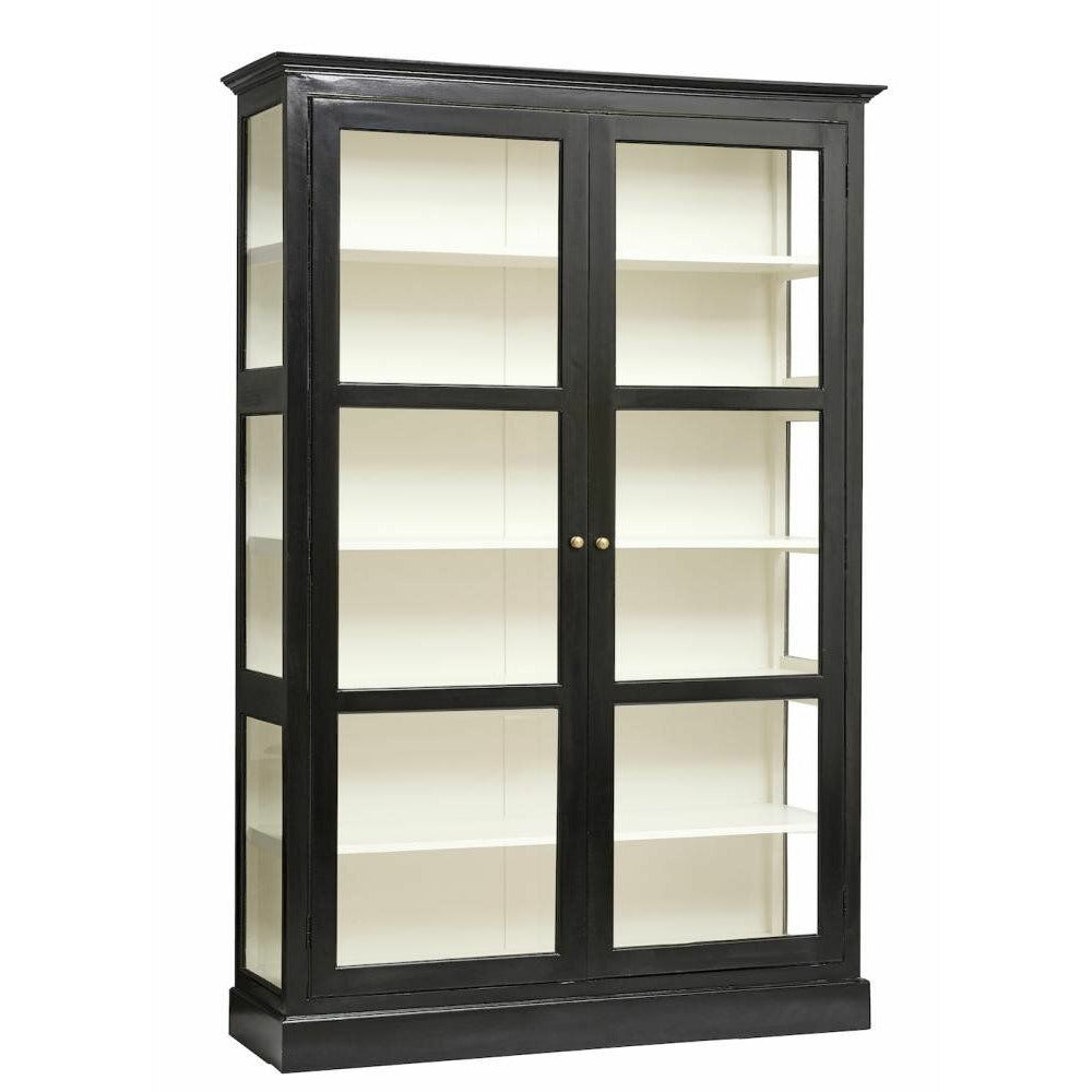 Nordal CLASSIC display cabinet in wood - 212x142 - black/white