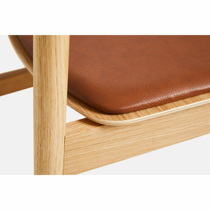 WOUD -  Pause dining chair 2.0 - Oiled oak w/leather