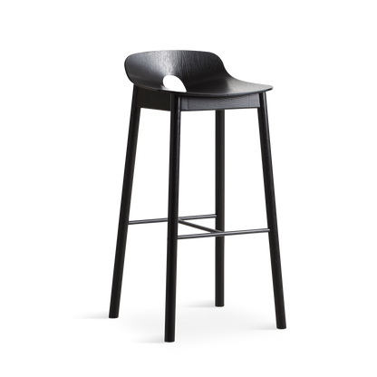 WOUD -  Mono bar stool - Black