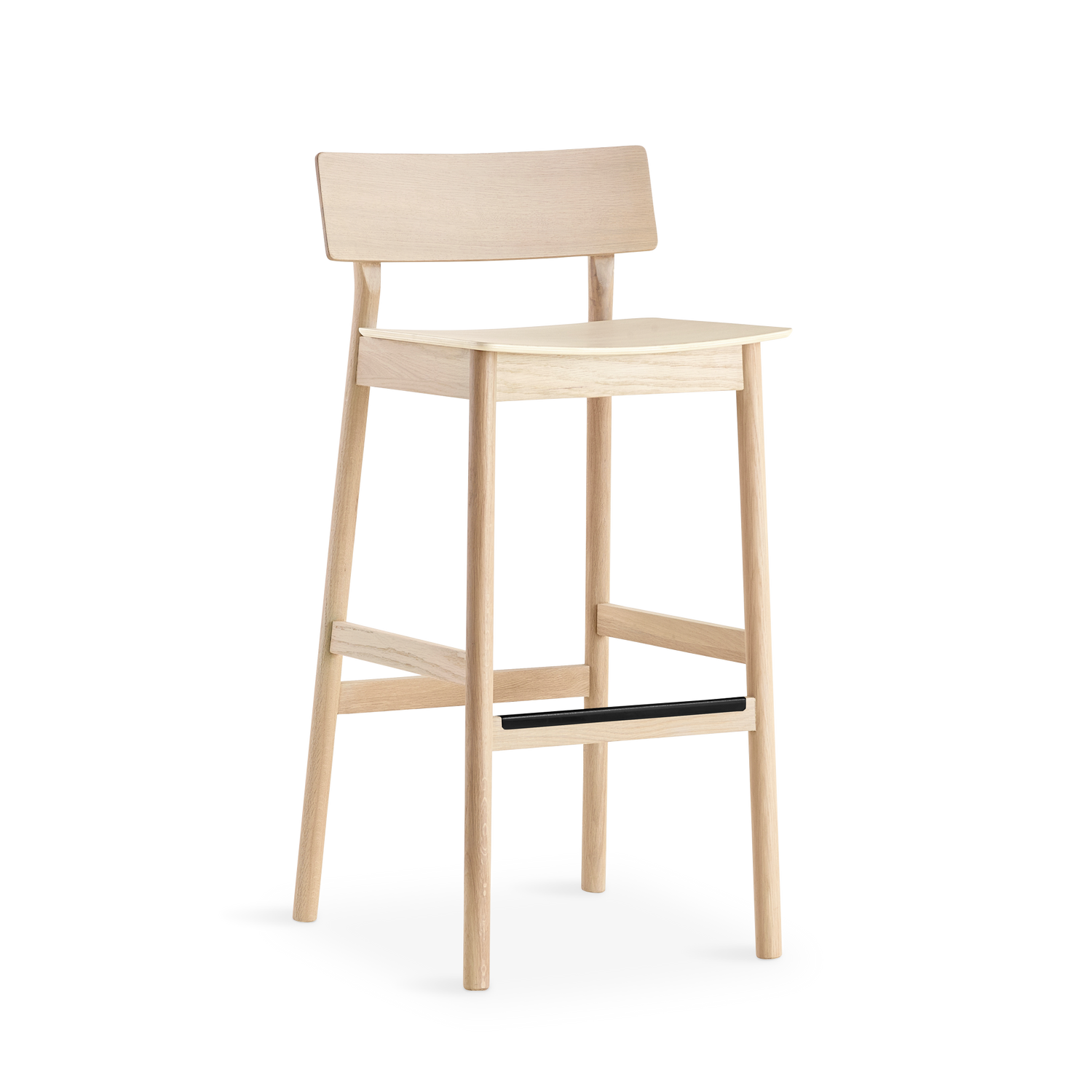 WOUD -  Pause bar stool 2.0 - White pigmented oak