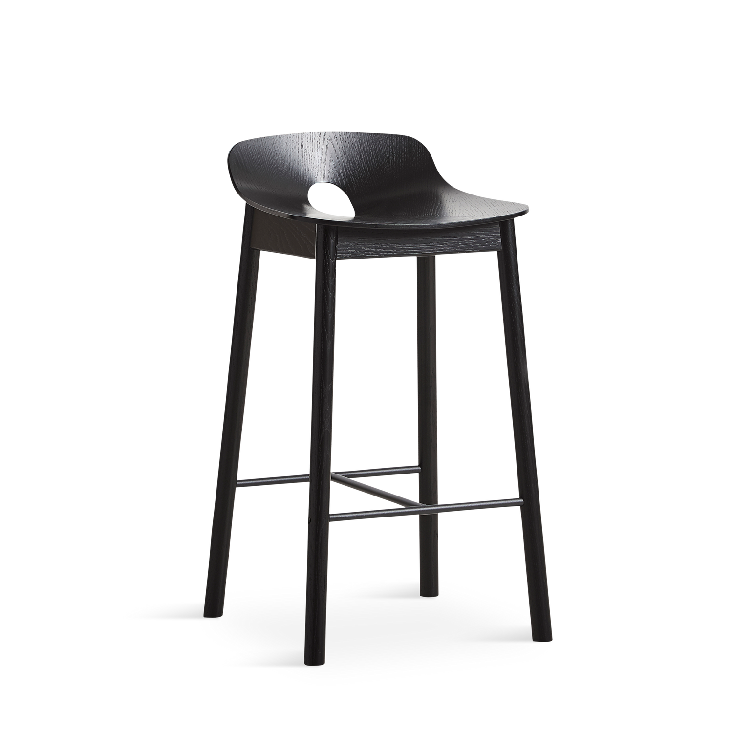 WOUD - Mono counter chair - Black - WOUD - DesignGaragen.dk