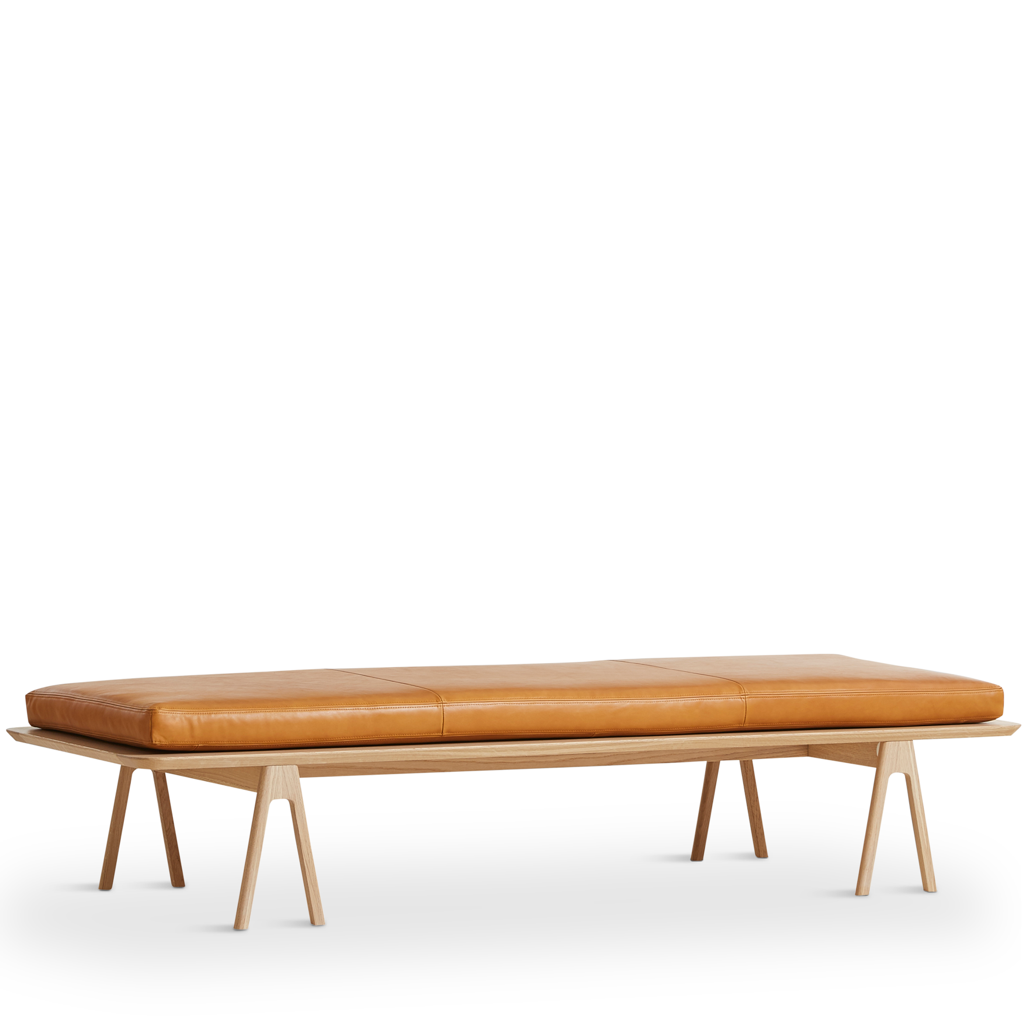 Woud - Level Daybed - Cognac/Oak 190x76.50x41 cm