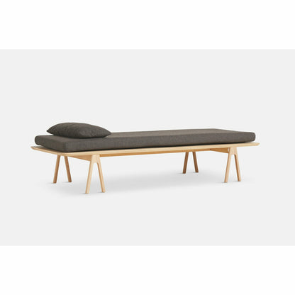 Woud - Level Daybed - Dark Brown Bouklé/Oak 190x76.50x41 cm