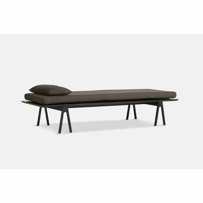 Woud - Level Daybed - Dark Brown Bouclé/Black 190x76.50x41 cm