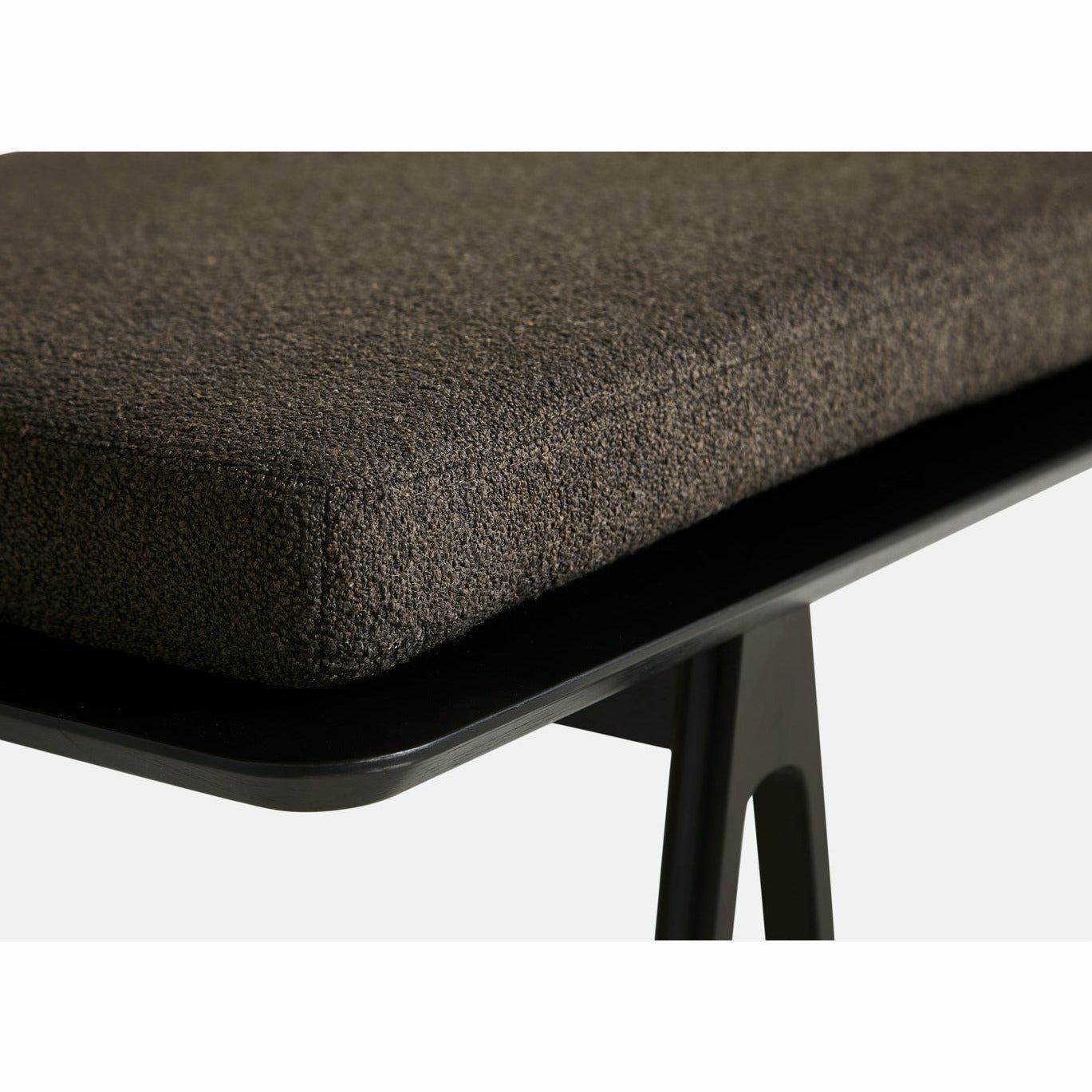 Woud - Level Daybed - Dark Brown Bouclé/Black 190x76.50x41 cm