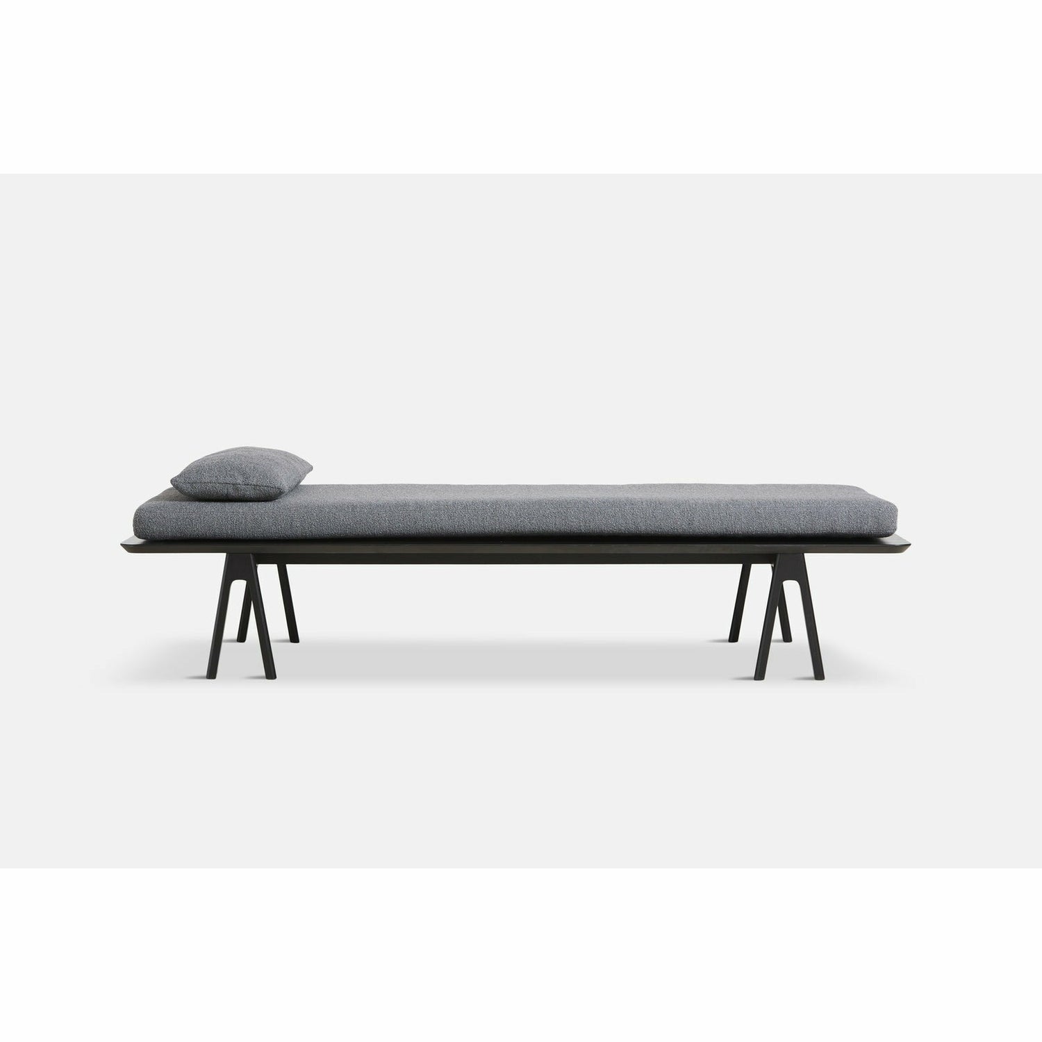 Woud - Level Daybed - Gray Bouclé/Black 190x76.50x41 cm