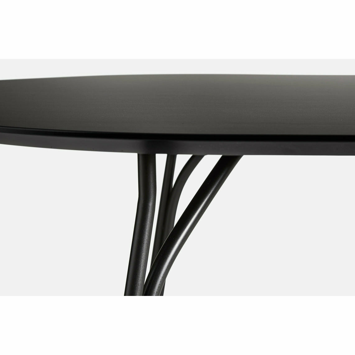 WOUD -  Tree dining table (120 cm) - Charcoal black/black