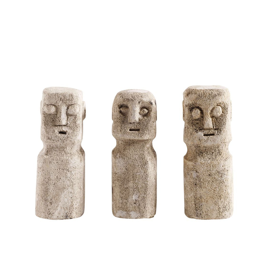 Muubs Skulptur Ray S/3 - Natur - Sandsten - H: 15 cm - DesignGaragen.dk.