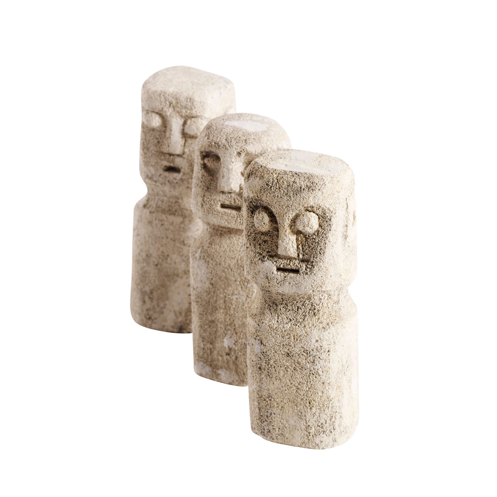 Muubs Skulptur Ray S/3 - Natur - Sandsten - H: 15 cm - DesignGaragen.dk.