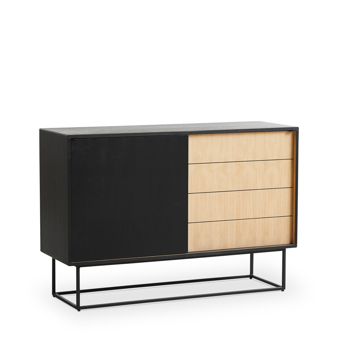 WOUD -  Virka sideboard (High) - Oak/black