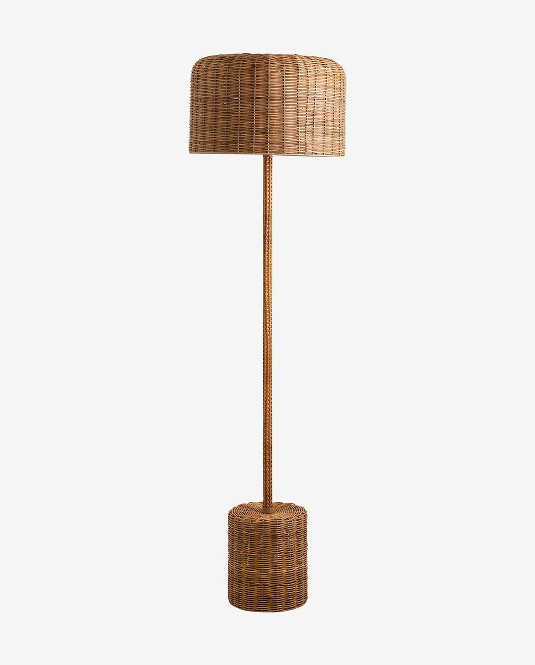Cane floor lamp in braided sugar cane - H152 cm - nature