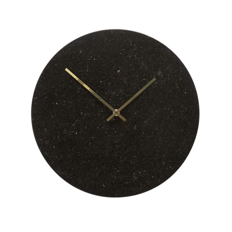 Hübsch wall clock - black / gold Ø35x1cm