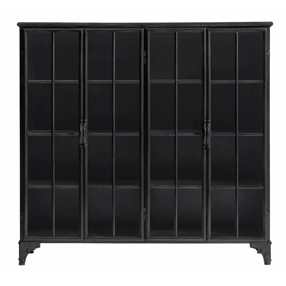 Nordal DOWNTOWN display cabinet in iron - 114x120 - black