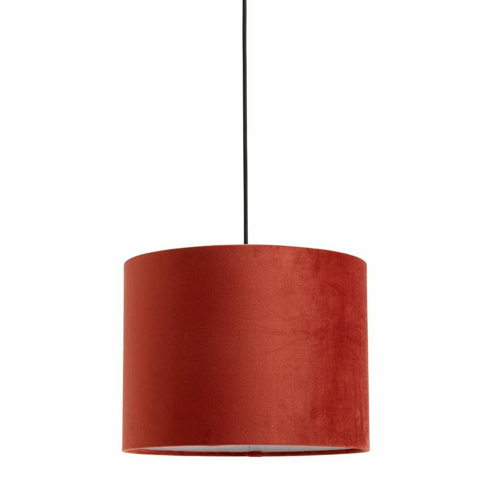 Nordal Lampshade in velvet - ø33 cm - red orange