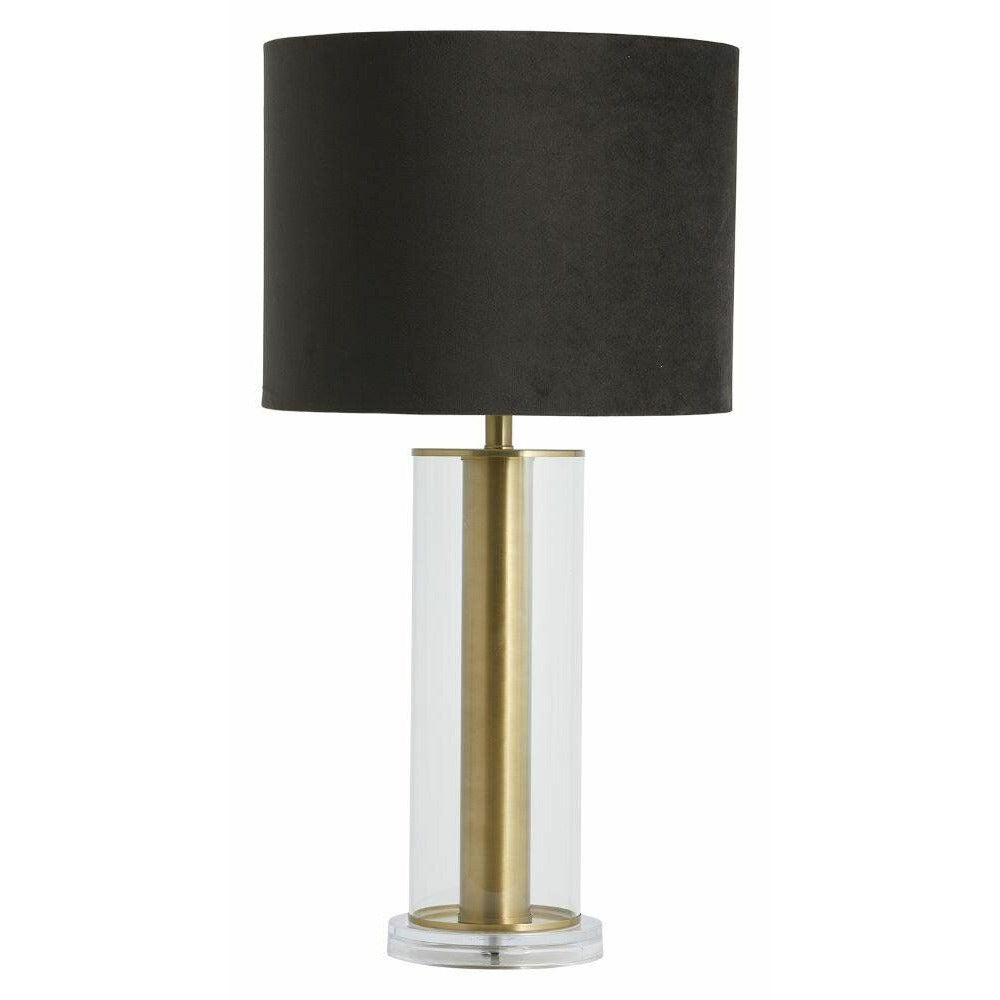 Nordal Lampshade in velvet - ø33 cm - dark brown