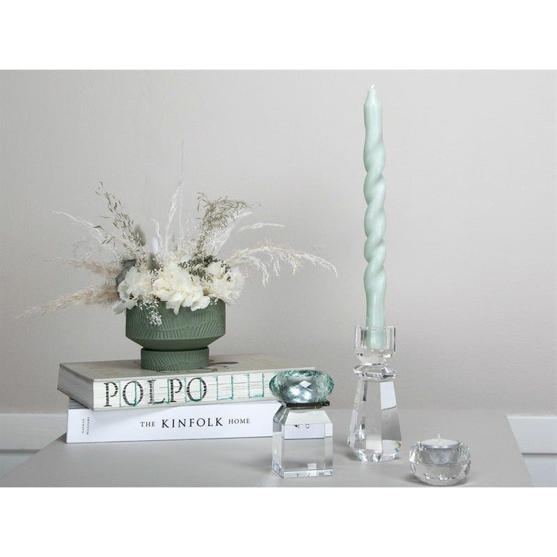 House of Sander Clematis candlestick, Clear
