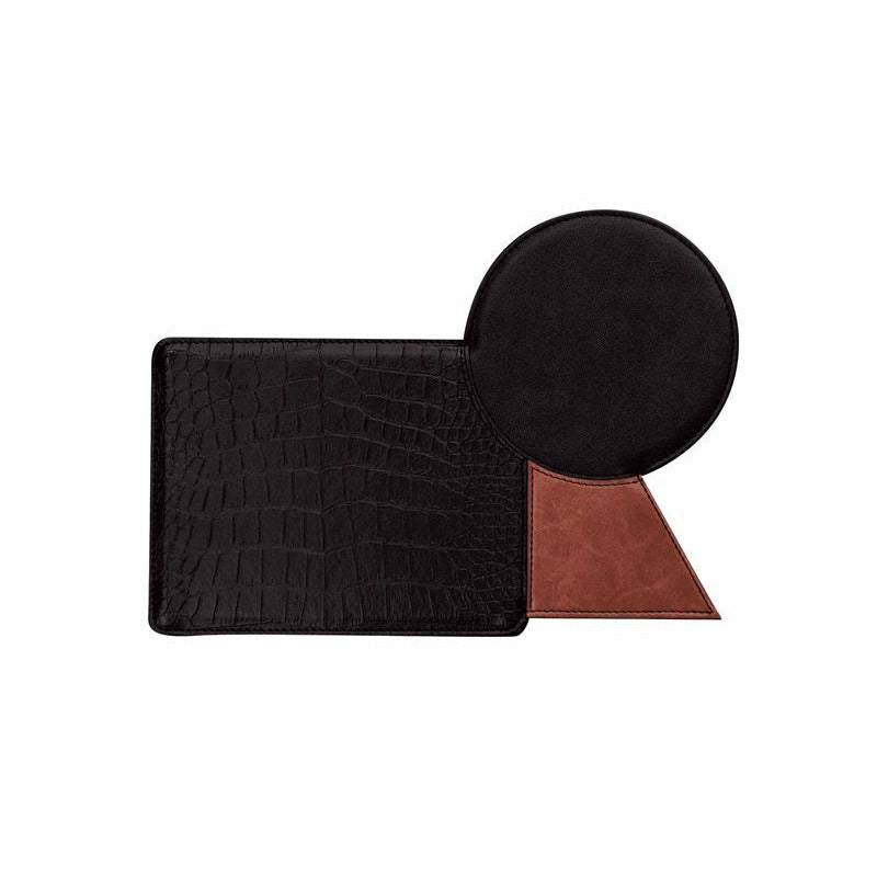 House of Sander Mini placemat // Black-cognac PU - HARD