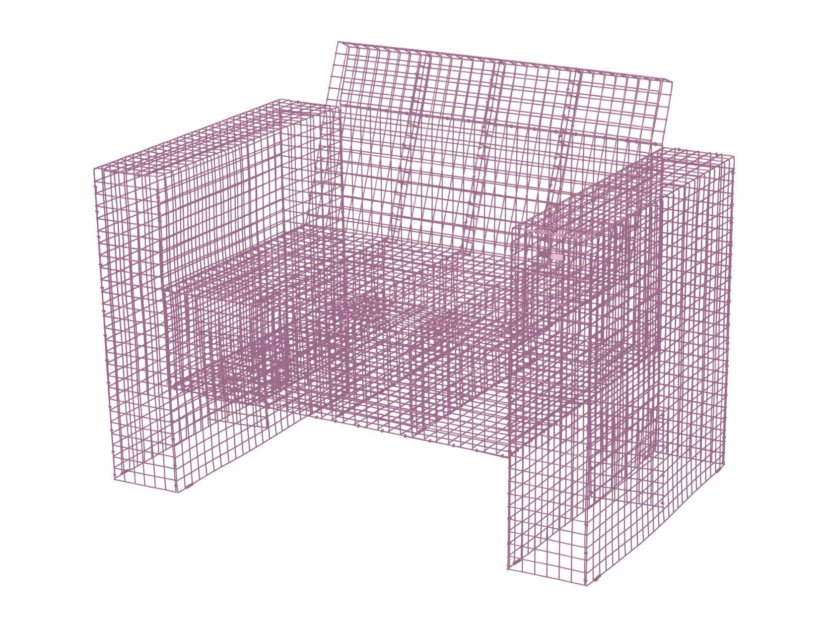 Kalager Design Wire LoungeChair, Pink