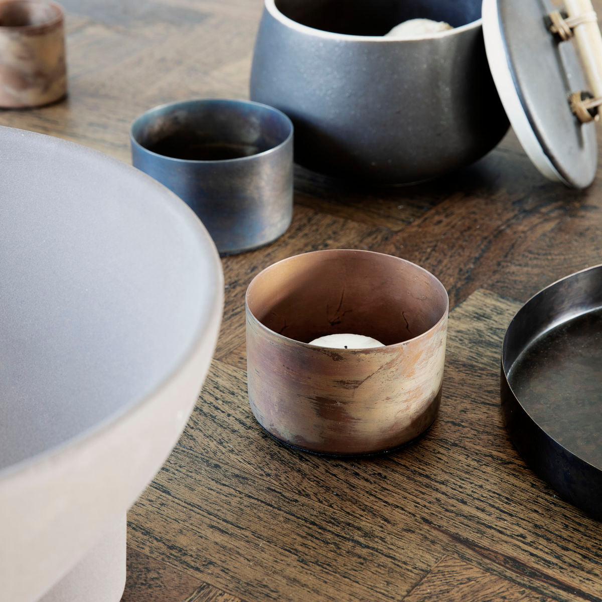 House Doctor - Lighthouse Stage, Define, Antique Copper - H: 5 cm, DIA: 8 cm