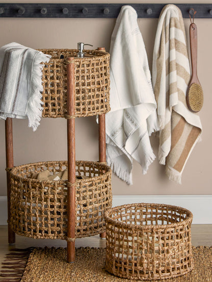 Bloomingville Elaia towel, brown, cotton