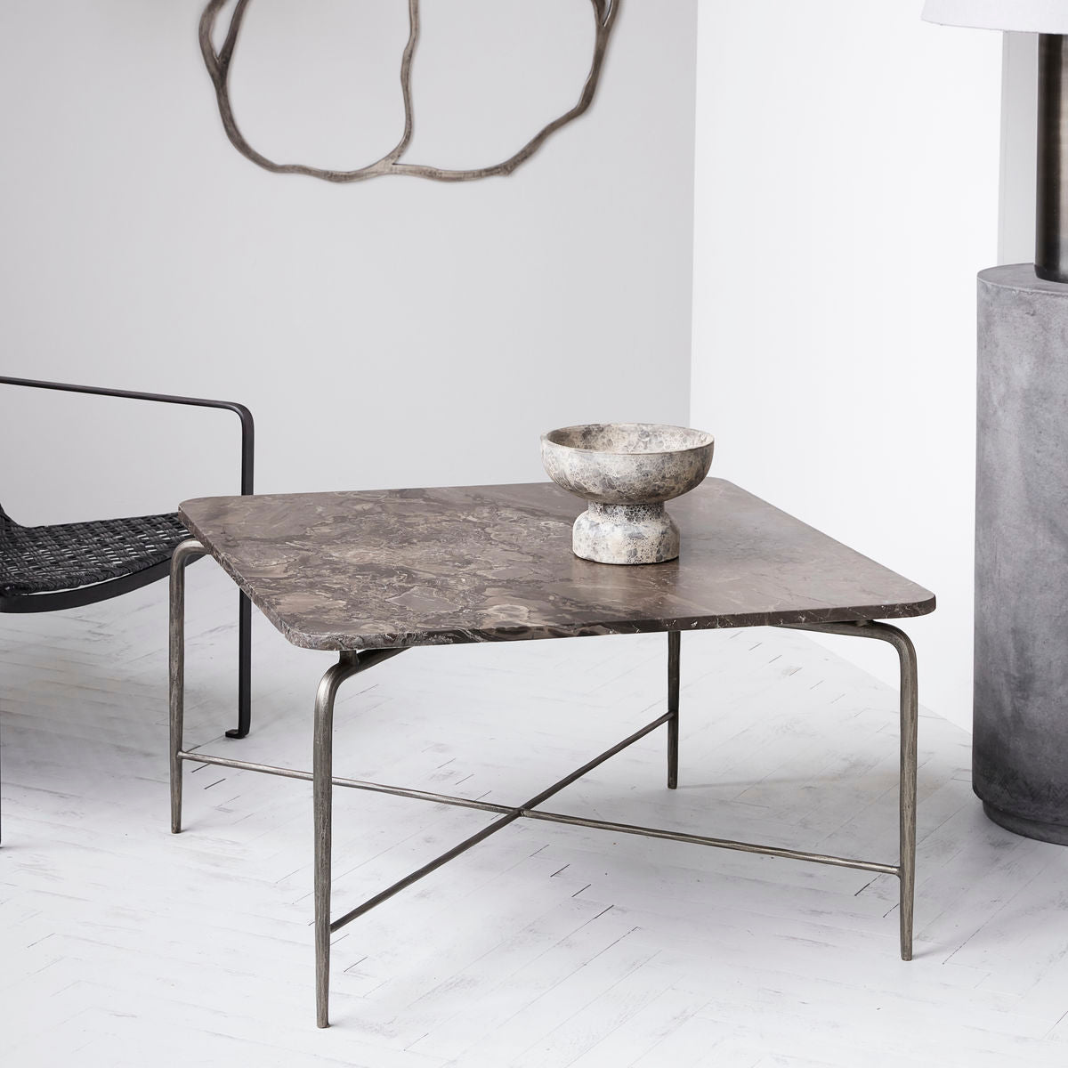 House Doctor - Coffee table, Square, Brown - l: 80 cm, w: 80 cm, h: 45 cm