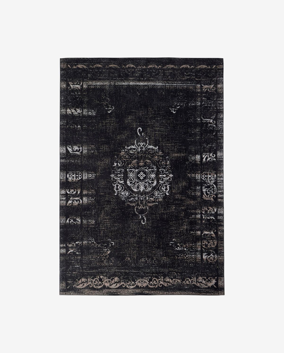 Grand woven cotton blanket - 200x290 - dark gray/black