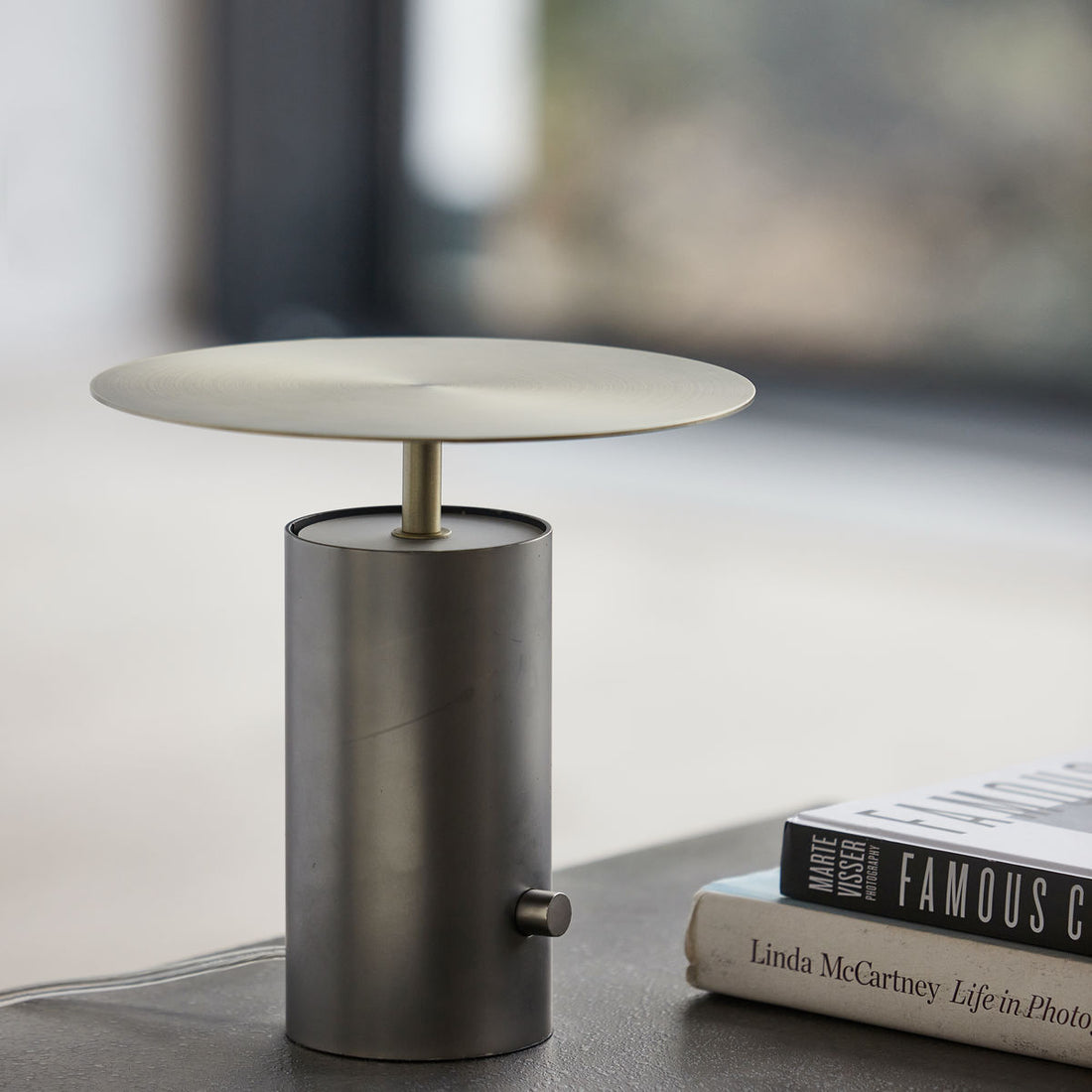 House Doctor table lamp, Tacker, Gunmetal-H: 22 cm, DIA: 22 cm