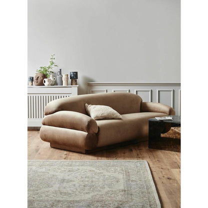 Nordal SOF sofa with velour cover - L214 cm - light brown