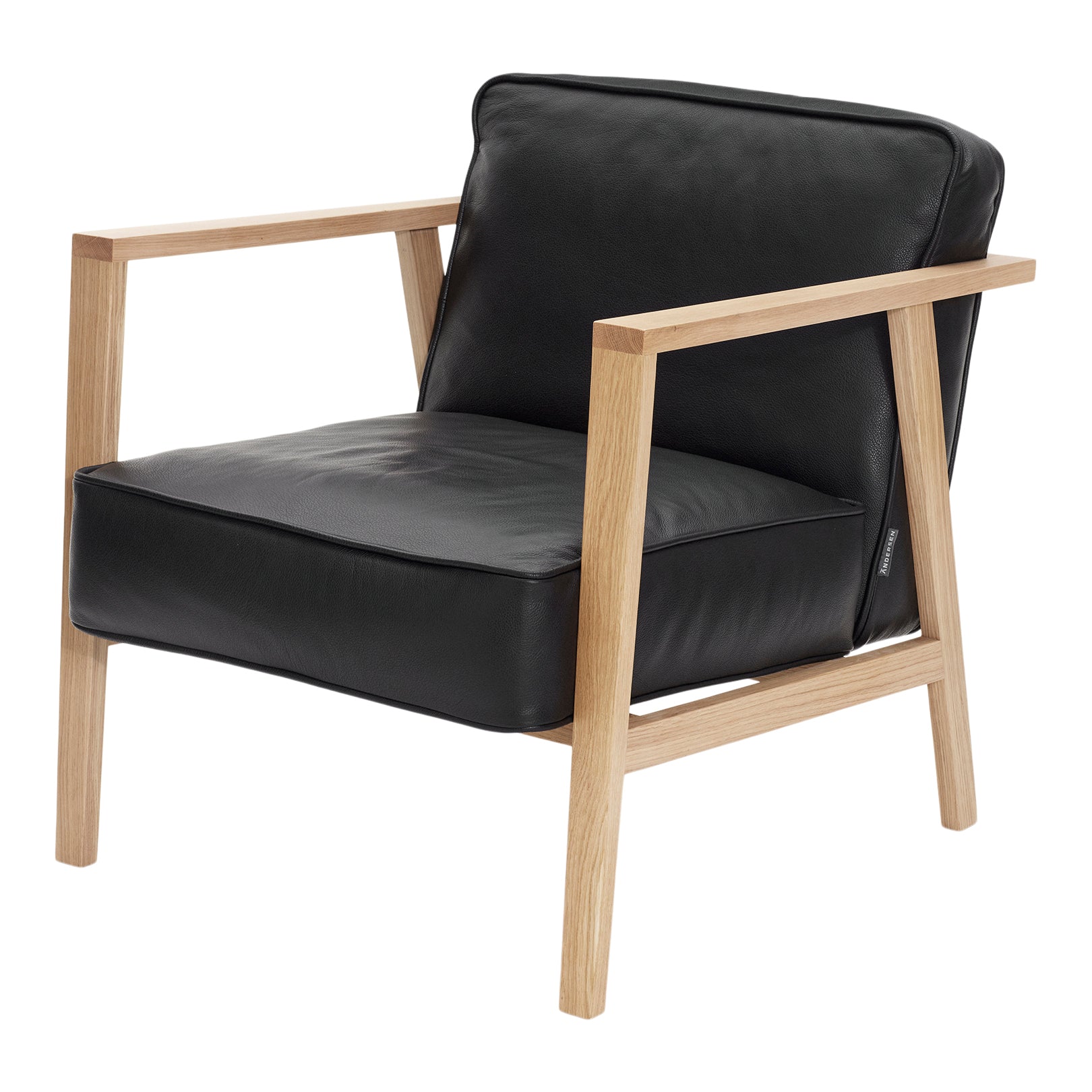 Andersen Furniture - LC1 Lounge chair - black leather/frame in oak