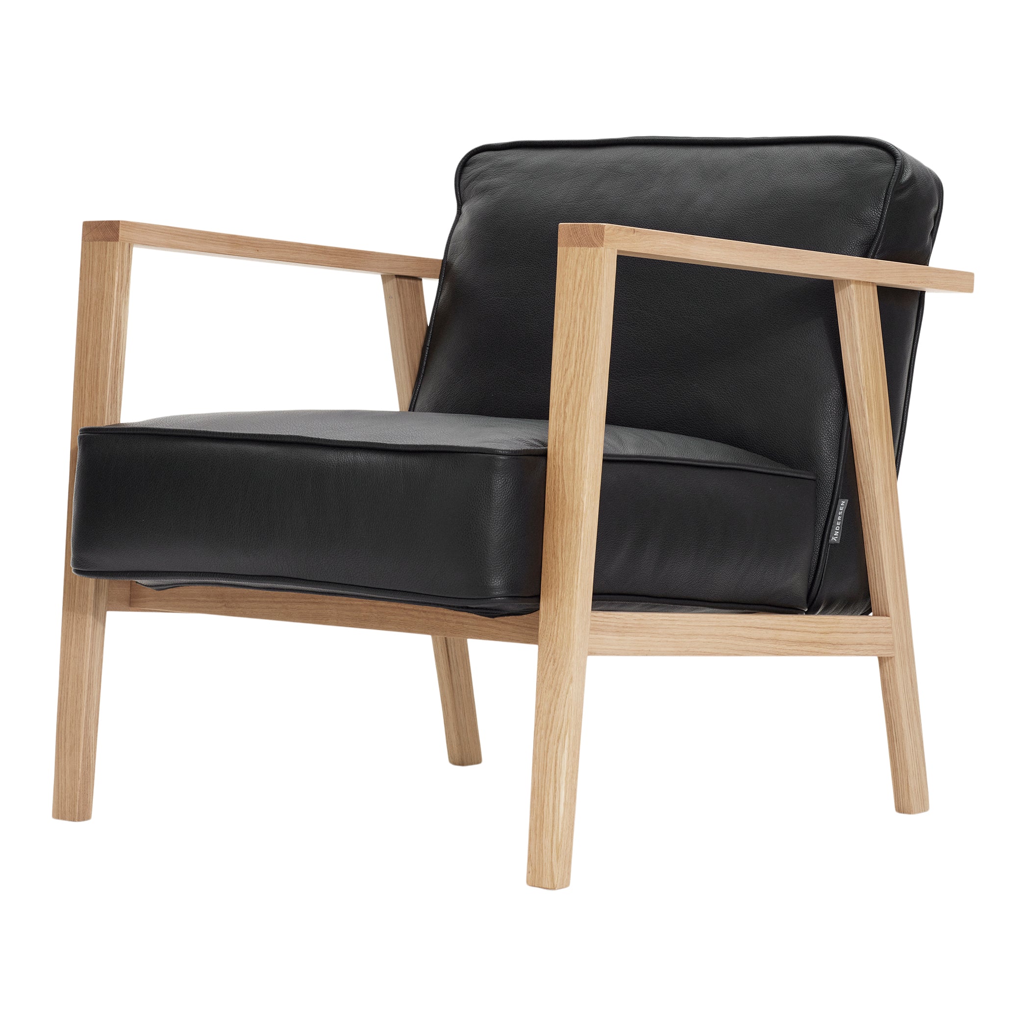Andersen Furniture - LC1 Lounge chair - black leather/frame in oak