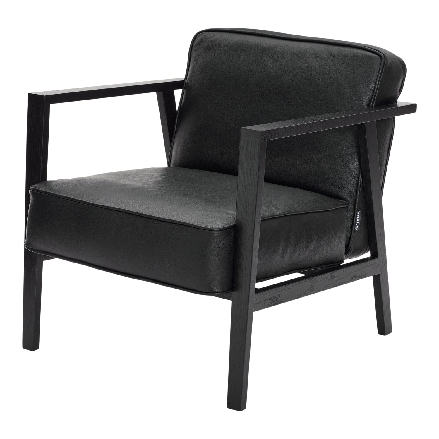 Andersen Furniture - LC1 Lounge chair - Black leather/frame in black lacquered