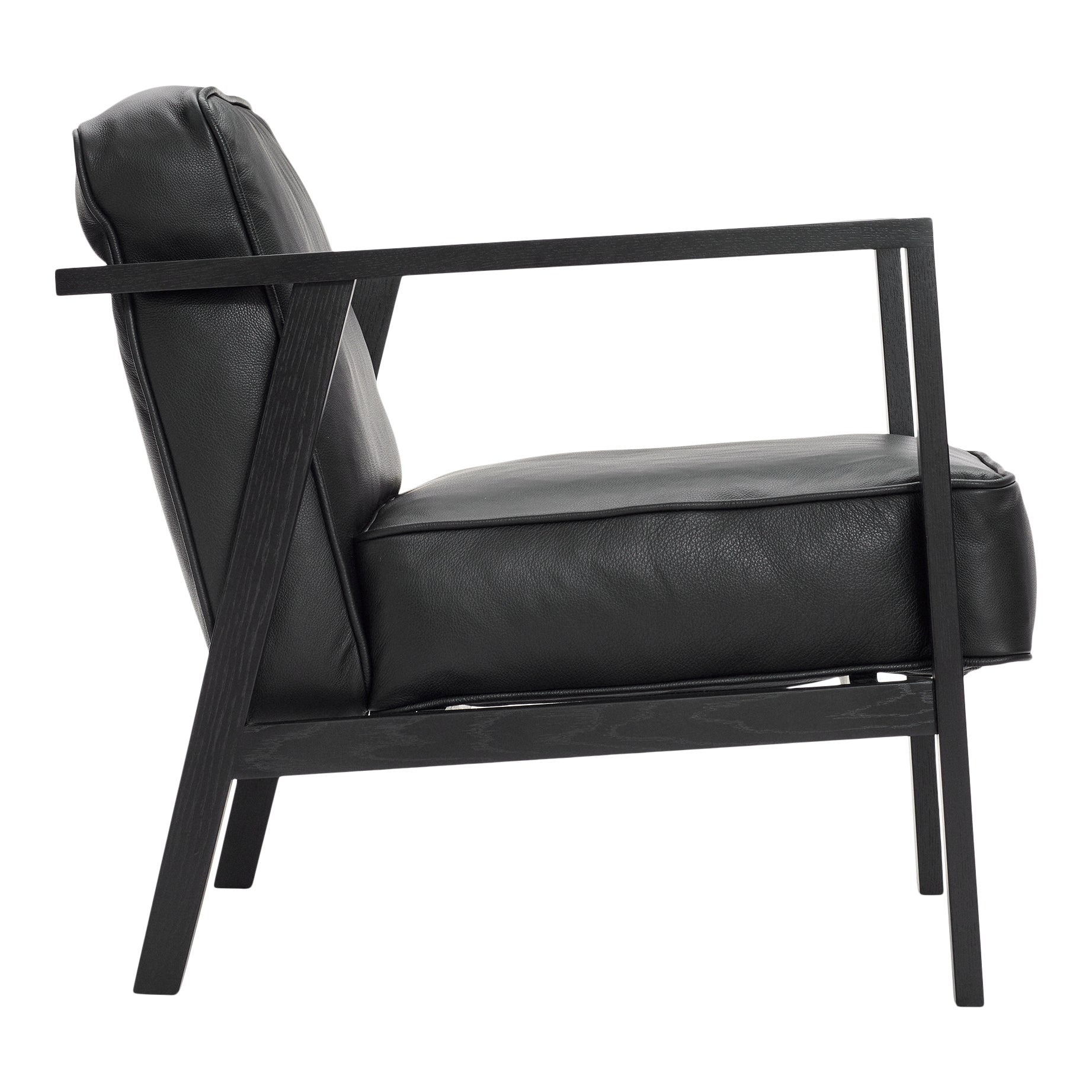 Andersen Furniture - LC1 Lounge chair - Black leather/frame in black lacquered