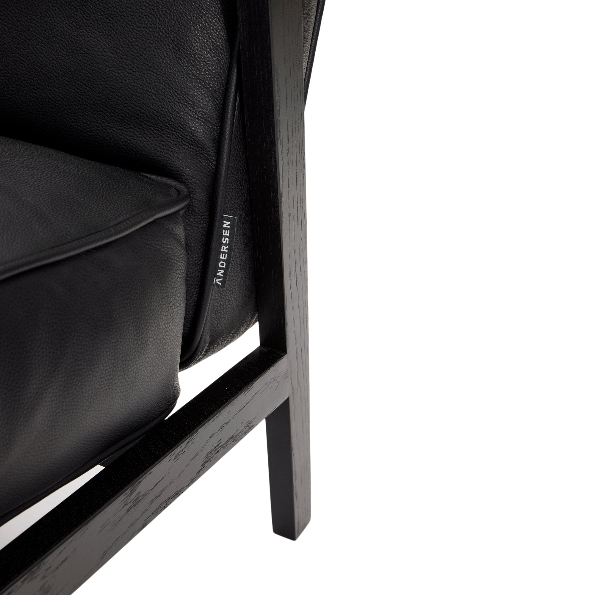 Andersen Furniture - LC1 Lounge chair - Black leather/frame in black lacquered