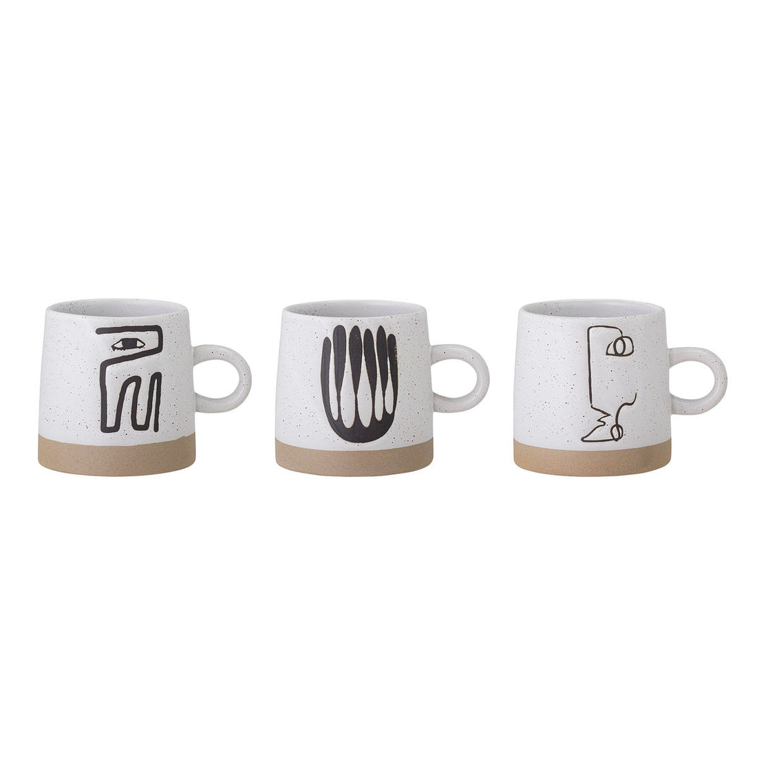 Bloomingville Eliana mugs, gray, stoneware
