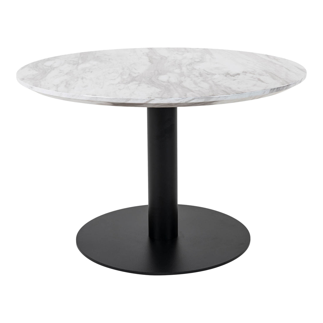 Bolzano Coffee table - Coffee table with top in marble look and black leg Ø70x45cm - 1 - pcs