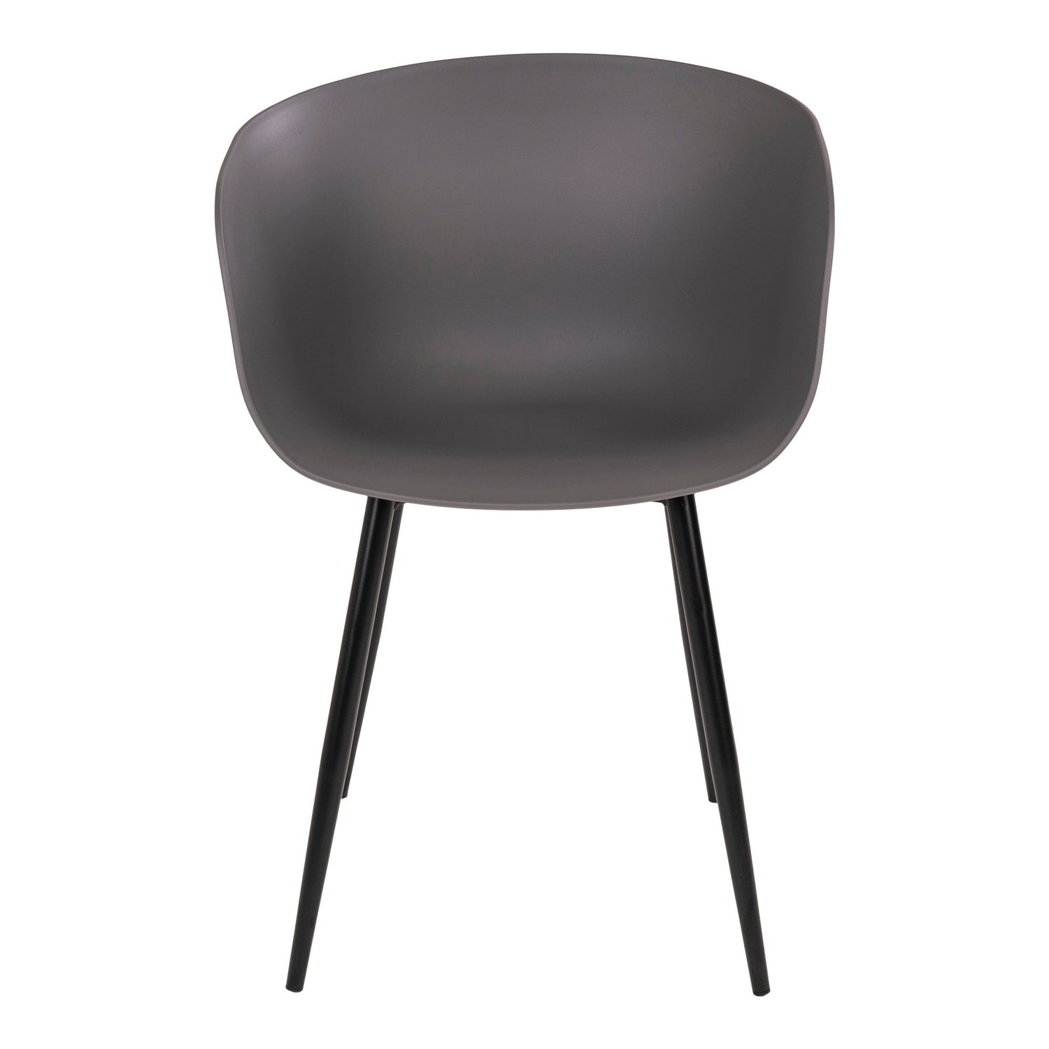 Roda dining chair - dining table chair, gray with black legs