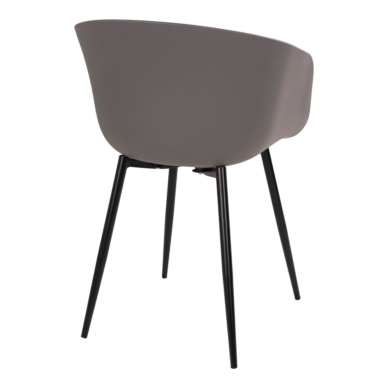Roda dining chair - dining table chair, gray with black legs