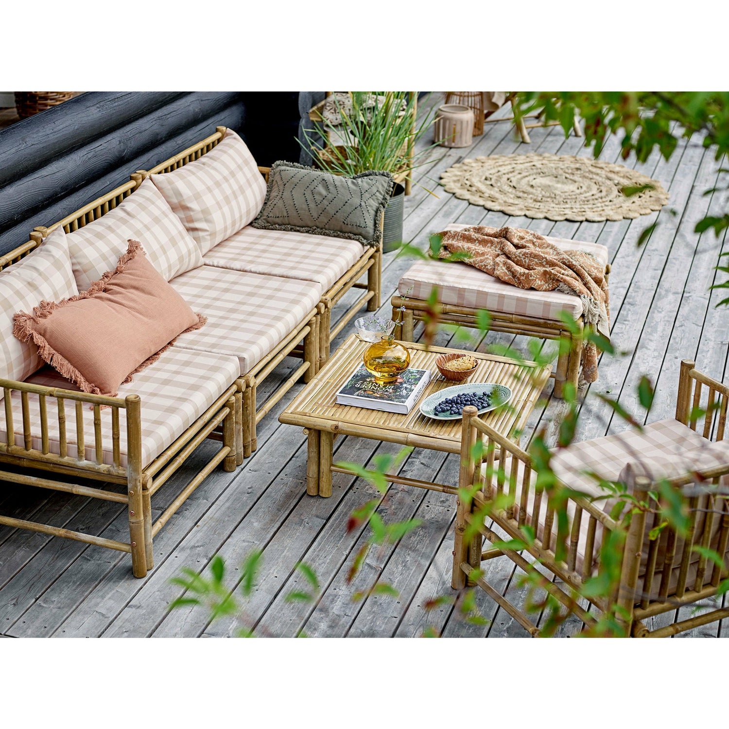 Bloomingville Corfu Module Sofa Right Corner, Nature, Bamboo