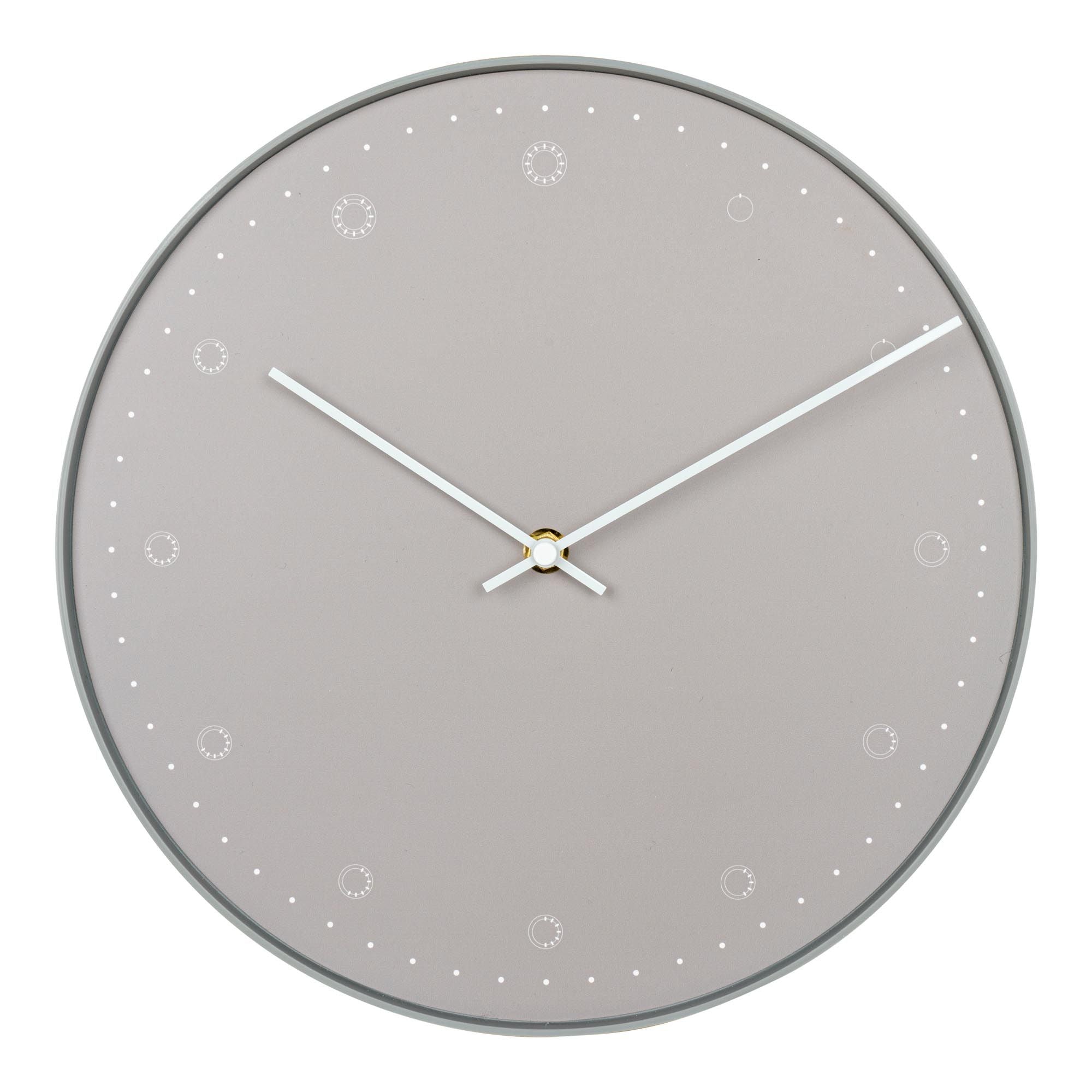 Elba wall clock - wall clock in plastic, dusty green, round, Ø30 cm