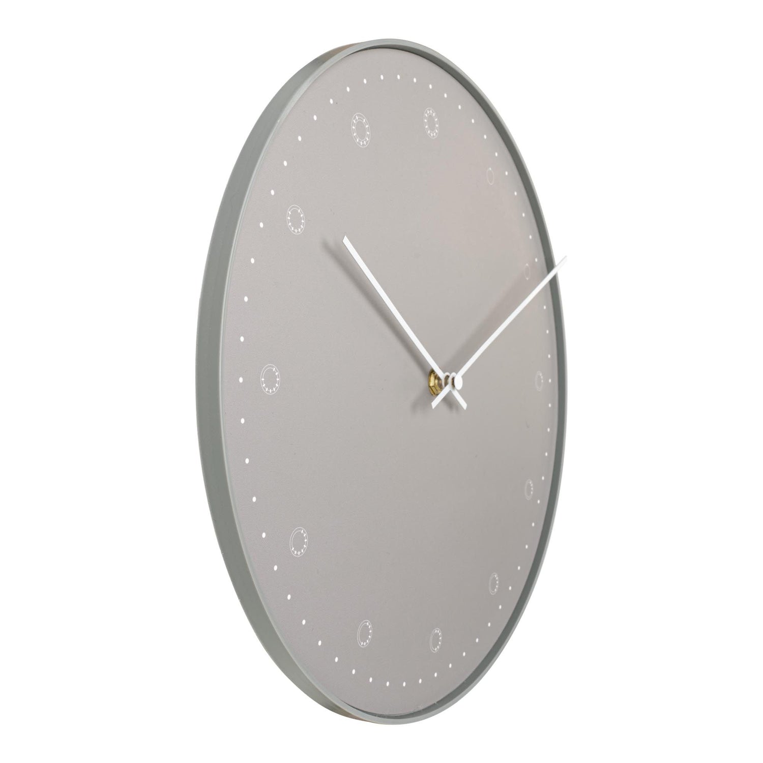 Elba wall clock - wall clock in plastic, dusty green, round, Ø30 cm