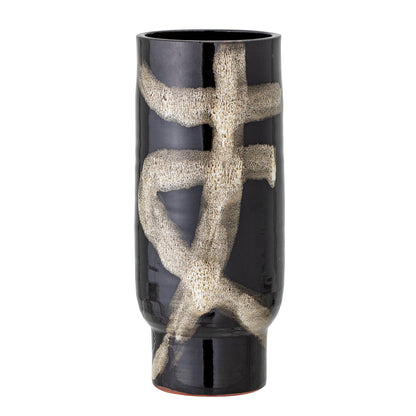 Bloomingville Vefa Vase, Black, Terracotta