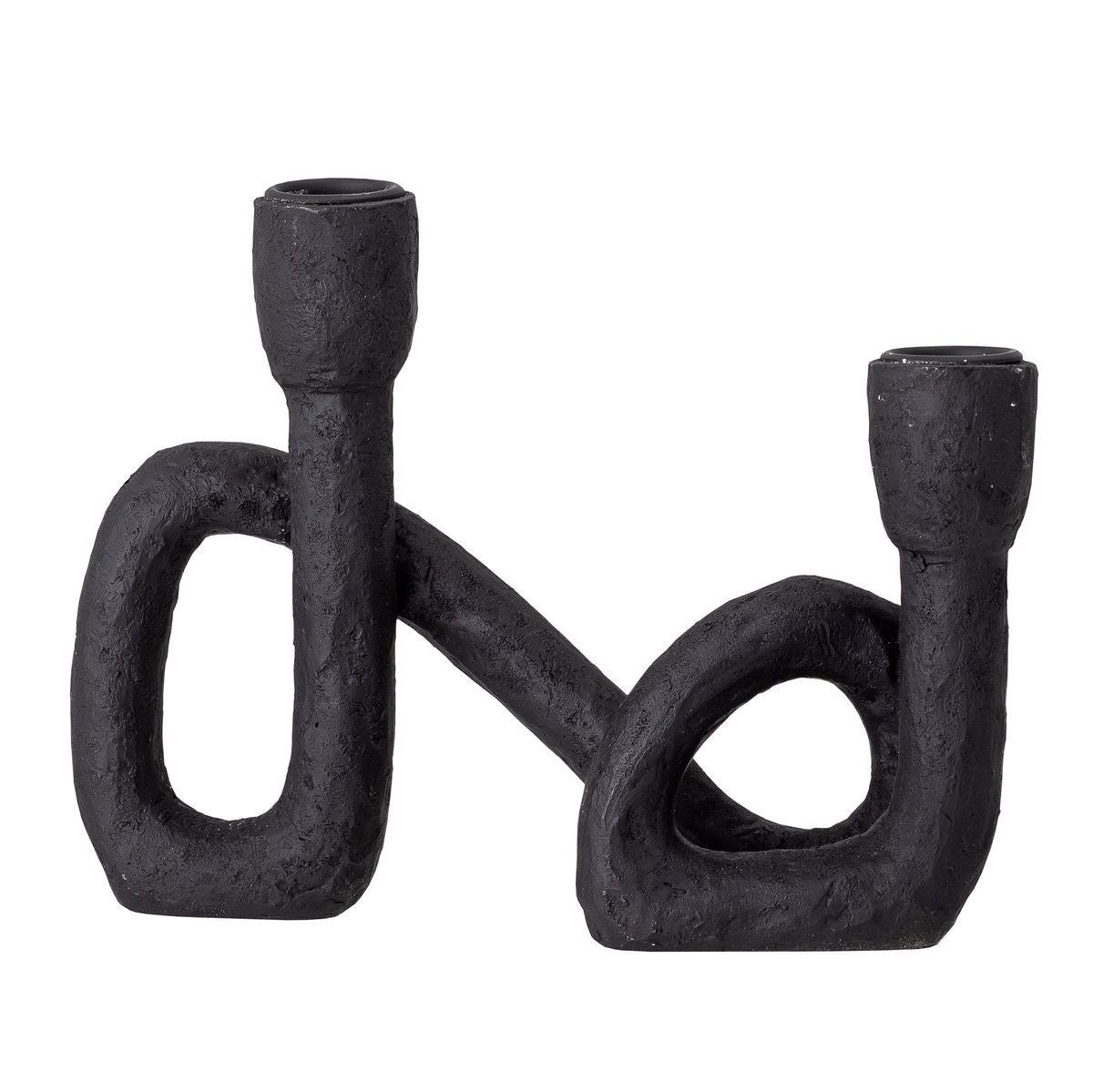 Bloomingville Mashel Candlestick, Black, Polyresin