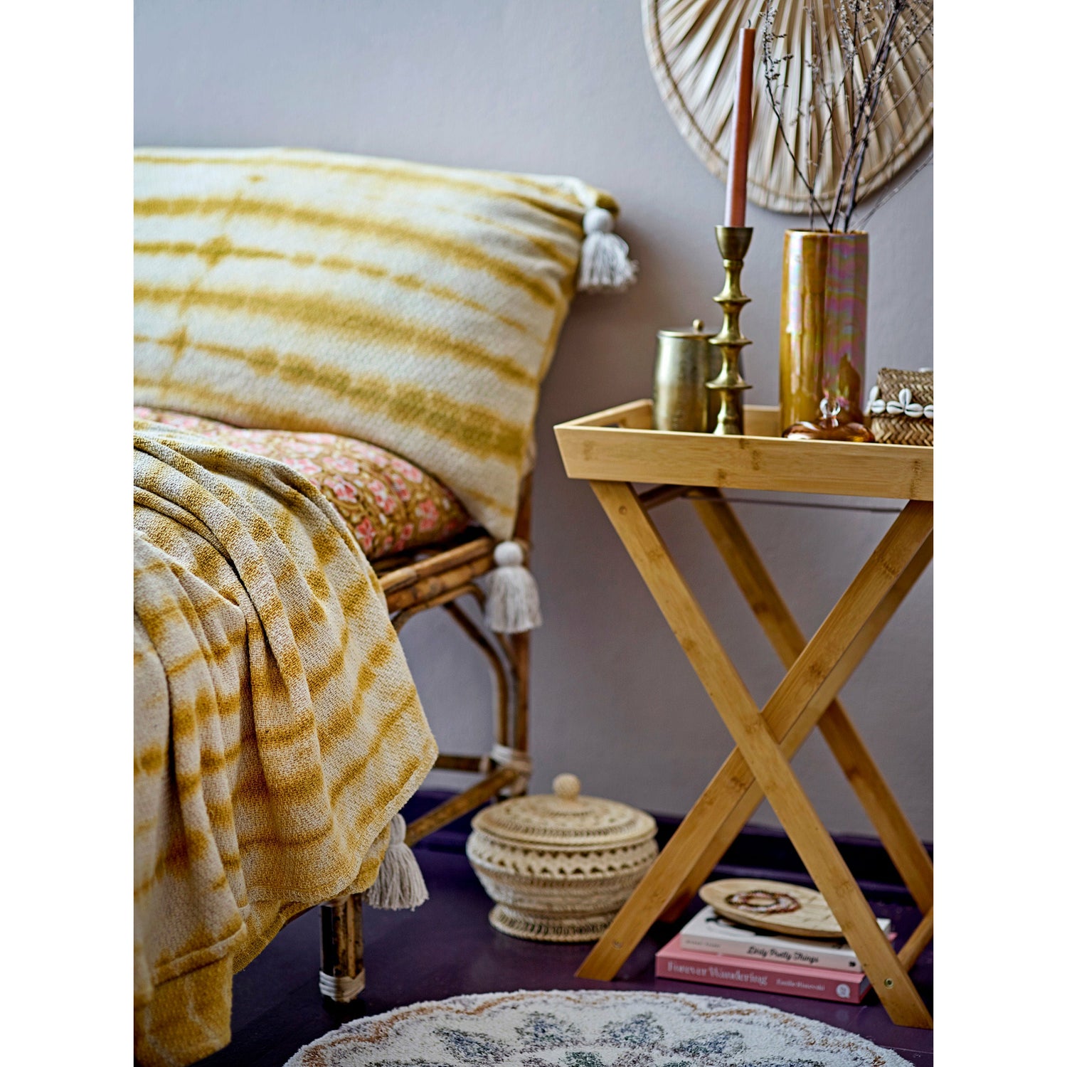 Bloomingville Kamala Cushion, Brown, Cotton