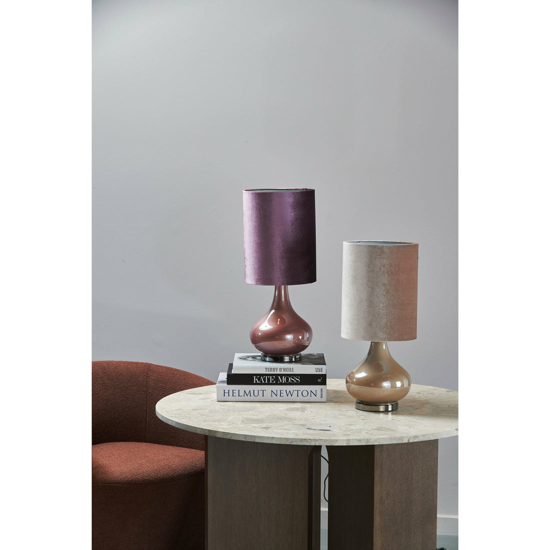 Margit Brandt MB Table lamp w/velvet shade