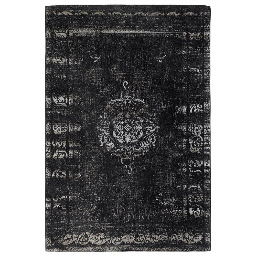 Nordal GRAND woven cotton carpet - 160x240 - dark grey/black