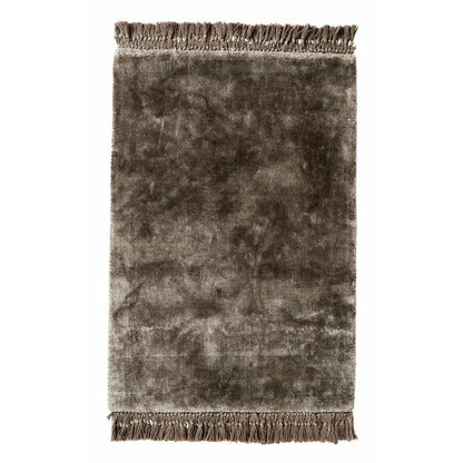 Nordal NOBLE carpet with fringes - 75x200 - warm grey